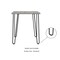 Hastings Home End Table with Hairpin Legs, Modern Industrial Style Decor, Woodgrain and Steel Accent Furniture 625505INT - alternate 2
